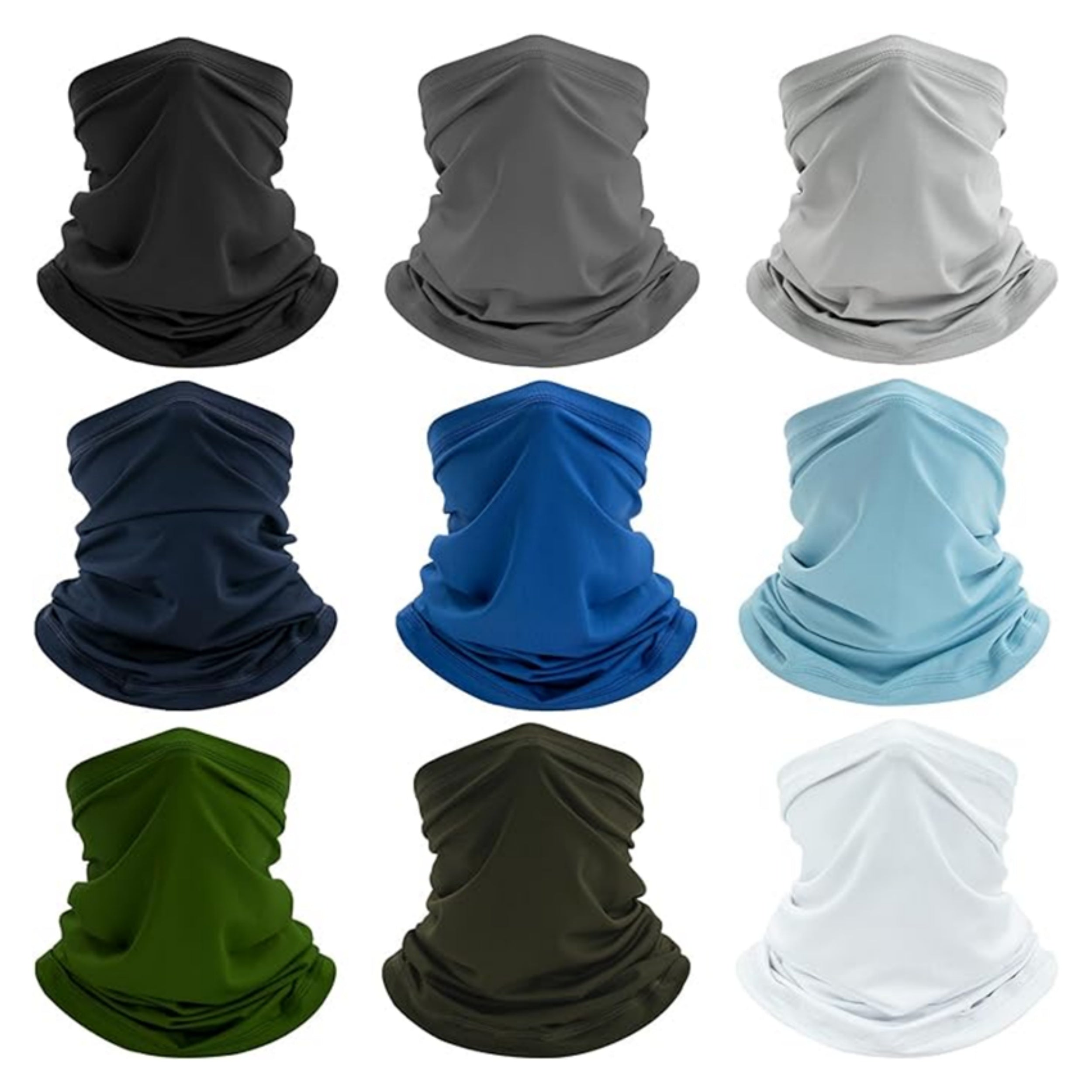 Juego de 4 mascarillas faciales de camuflaje para ciclismo, senderismo, pesca, braga de cuello transpirable, escudo UV