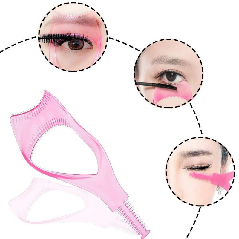 Women's 3-in-1 Plastic Eyelash and Eyeshadow Making Tool with Brush