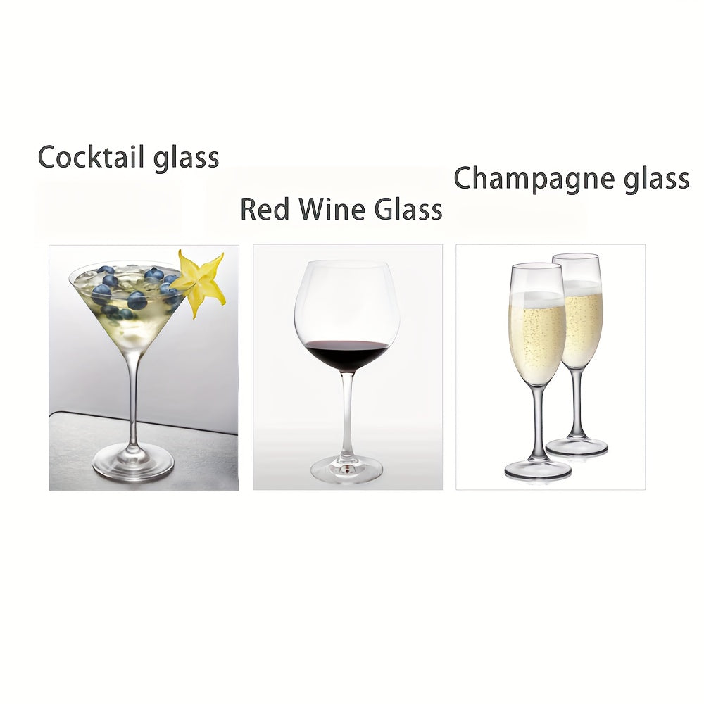 Plastic Wine Glass Holder Wall Mount Rack Space-Saving Under Cabinet Storage