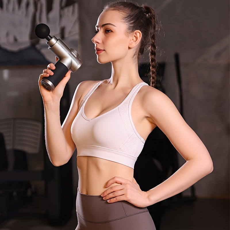 Rechargeable USB Massage Gun for Deep Tissue Muscle Relief Back Neck Waist