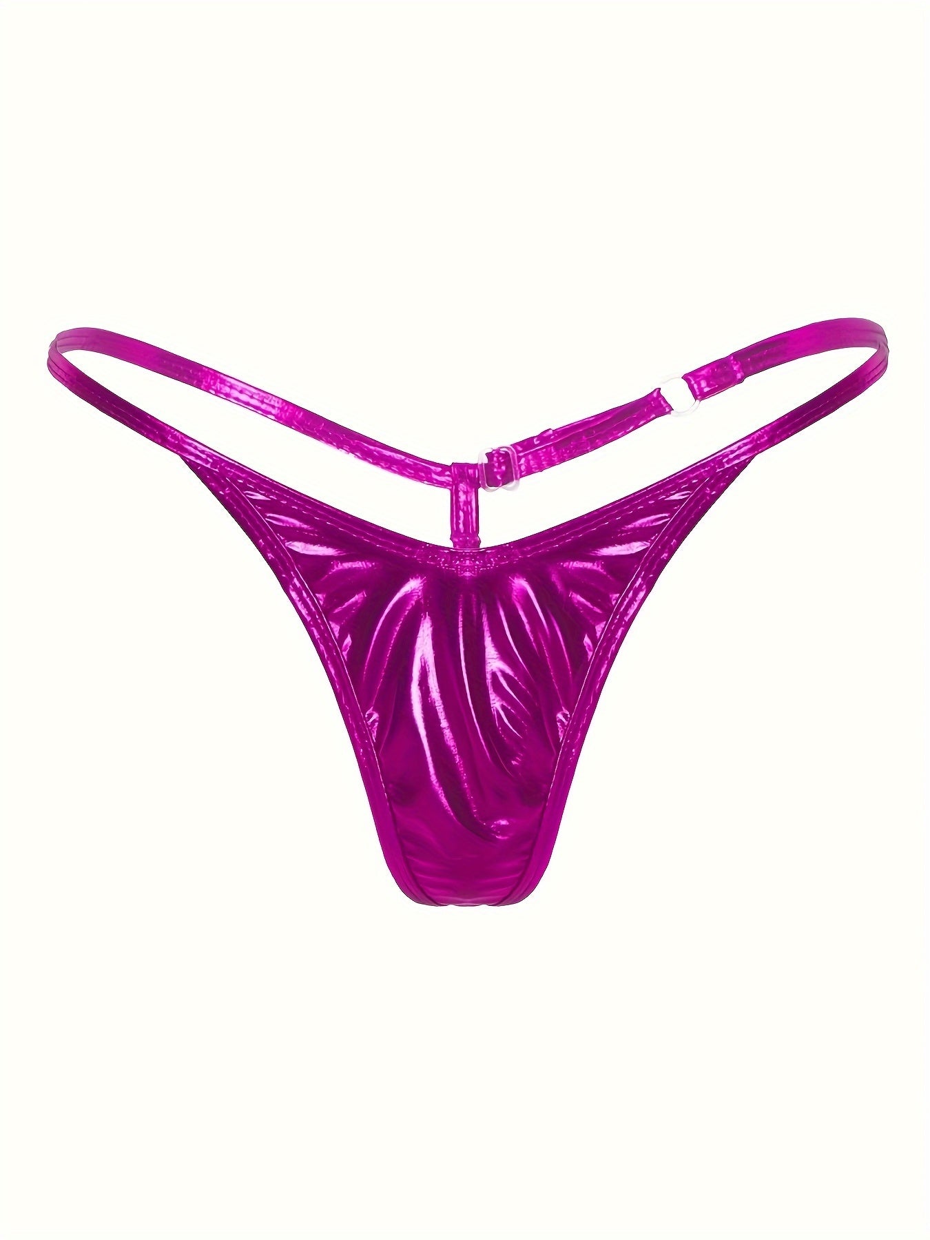 Металлический комплект белья с бандо и стрингами, регулируемые ремешки