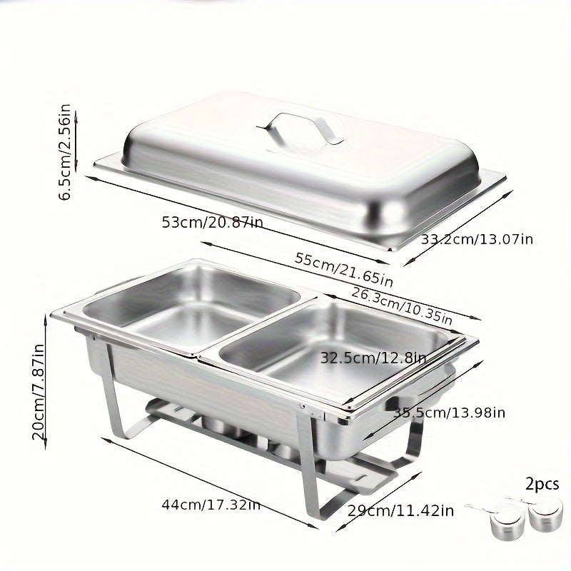 Stainless Steel Buffet Warmer Set for Restaurants and Entertaining