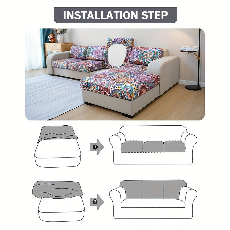 Bohemian Cushion Cover with Colorful Paisley Print for Living Room Sofas