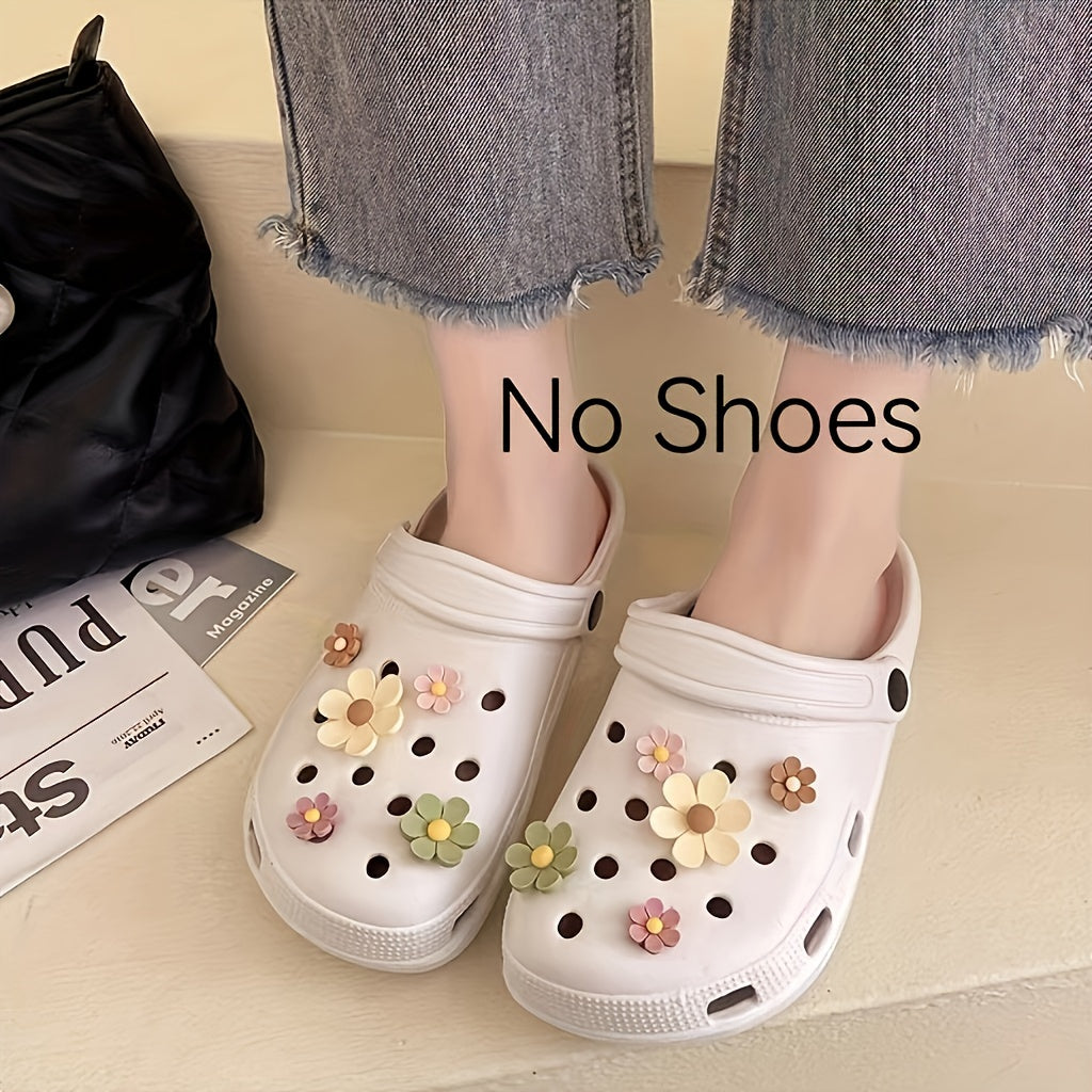 Women Summer Sandal Buckle Accessories 10 Pcs Daisy Flower Decorations