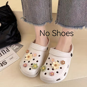 Women Summer Sandal Buckle Accessories 10 Pcs Daisy Flower Decorations