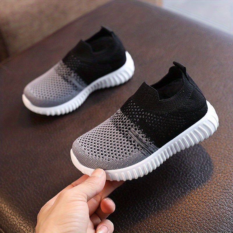 Breathable Mesh Toddler Sneakers for Boys and Girls All-Season Slip-On Low Top Shoes
