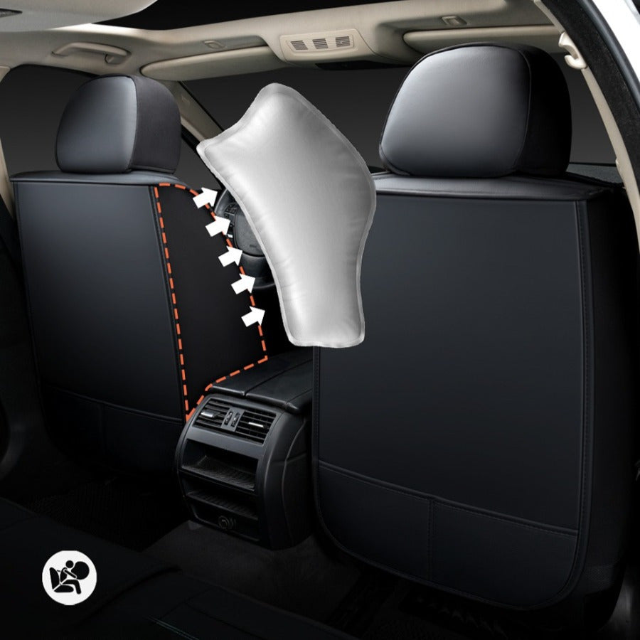 Car Seat Cover Set for 5-Seater SUVs Black and Red Breathable Wear-Resistant