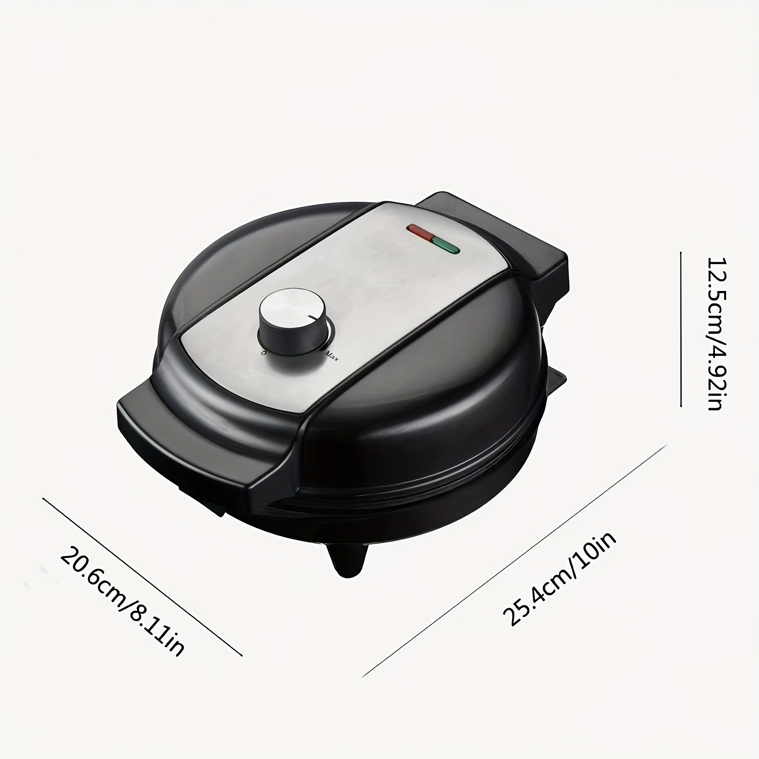 Sandwichera de 7 pulgadas con control de temperatura ajustable, placas antiadherentes, mango de tacto frío