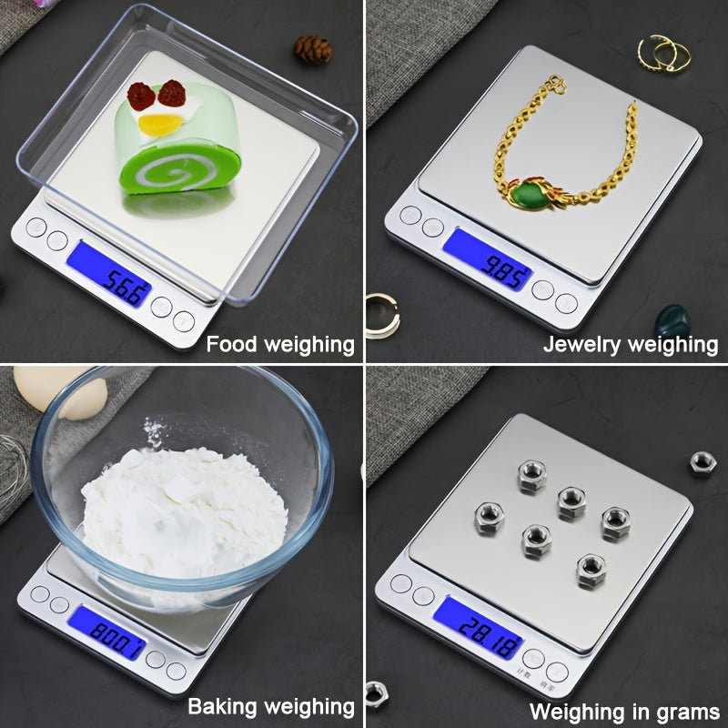 Digital Kitchen Scale 0.01g Accuracy Stainless Steel Food Weighing Scale