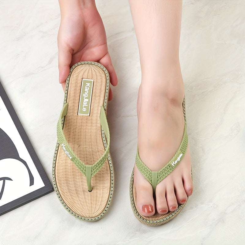 Women's Slip-On Open-Toe Sandals Non-Slip Rubber Sole Casual Summer
