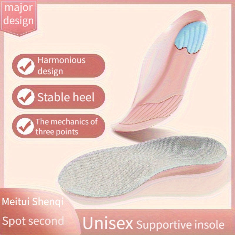 Unisex Sports Insoles, Shock-Absorbing Arch Support Cushioned Pads