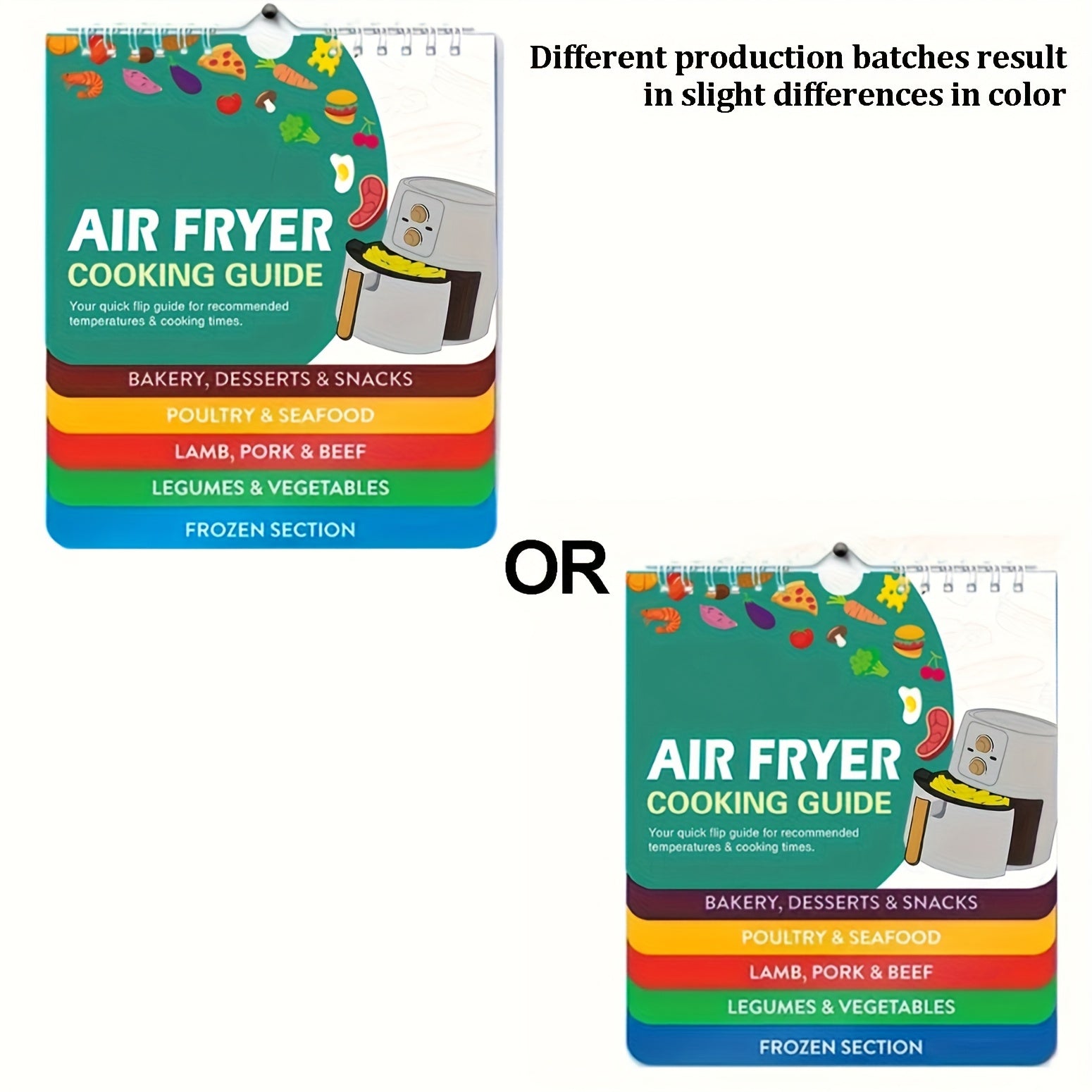 Guía de cocina con libro de recetas para olla a presión, tabla de tiempos, libros de cocina, imanes, conversión de cocina