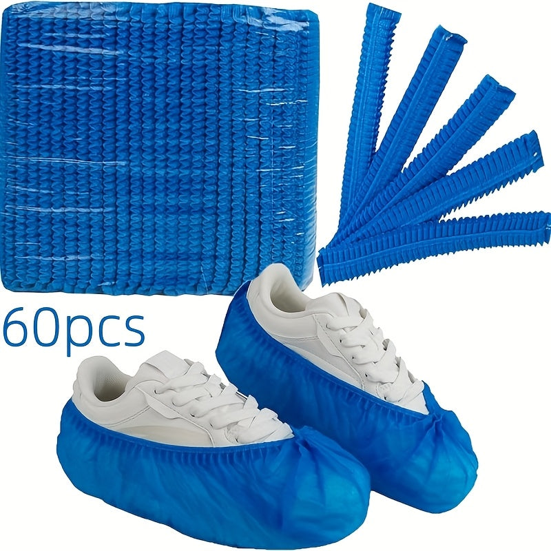 Disposable Shoe Covers Thick Non-Woven Fabric Indoor Outdoor Pack of 20-80