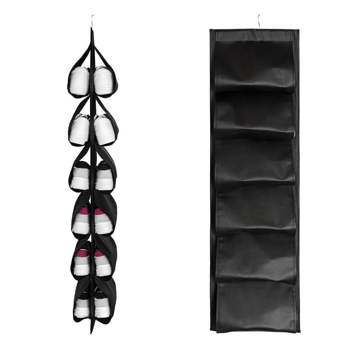 Foldable Dustproof Shoe Organizer with 12 Compartments for Closet Storage