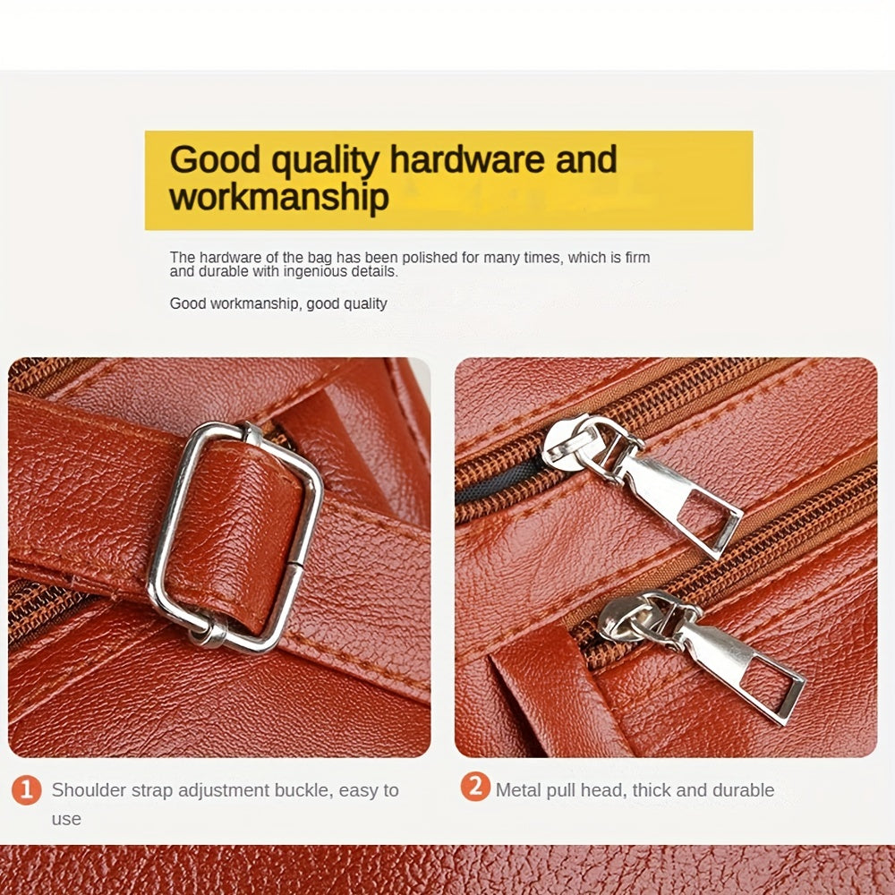 Crossbody Bag for Women Large Capacity Fashionable Mom Bag Black