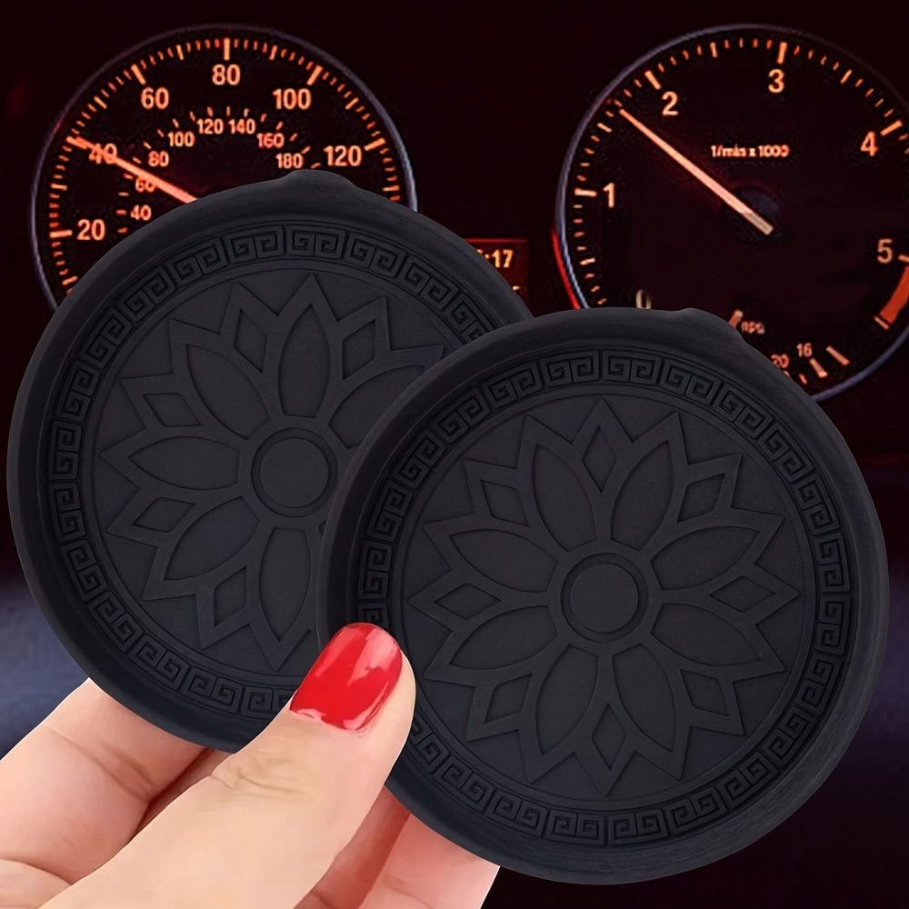 Avtomobil ichki qismi uchun gullli dizaynga ega universal silikon suv stakan tutgichi