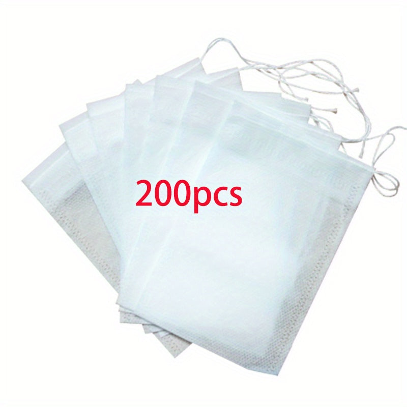 100 or 200 Pieces 5X7cm PET Tea Bags for Home Brewing