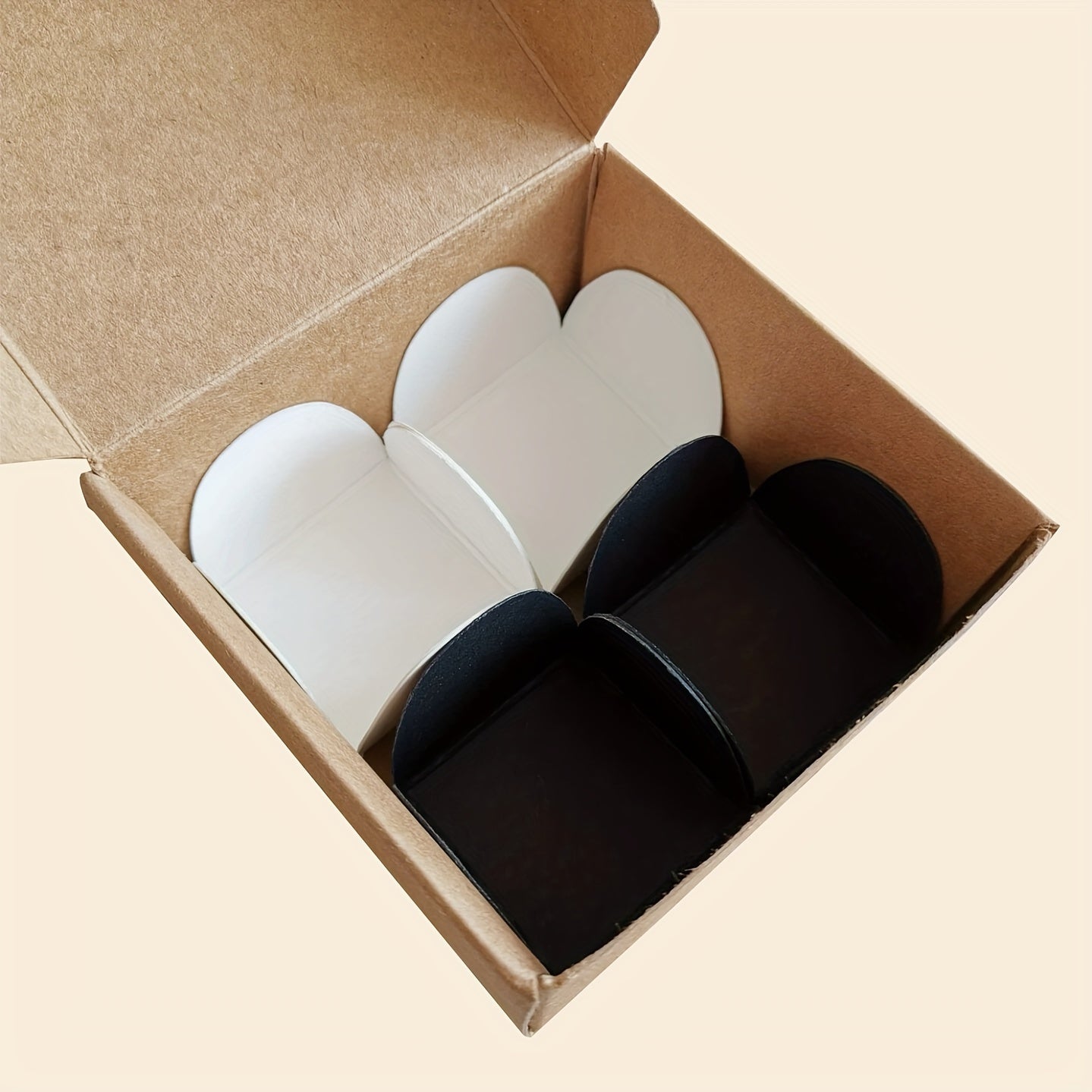 Separadores de papel de chocolate miniatura 50/100 piezas en bandeja para empaquetado de caramelos y postres