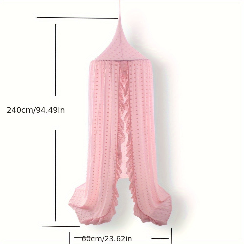 Mosquitero para cuna infantil con cortina de encaje de chiffon en forma de cúpula para rincón de lectura o cama