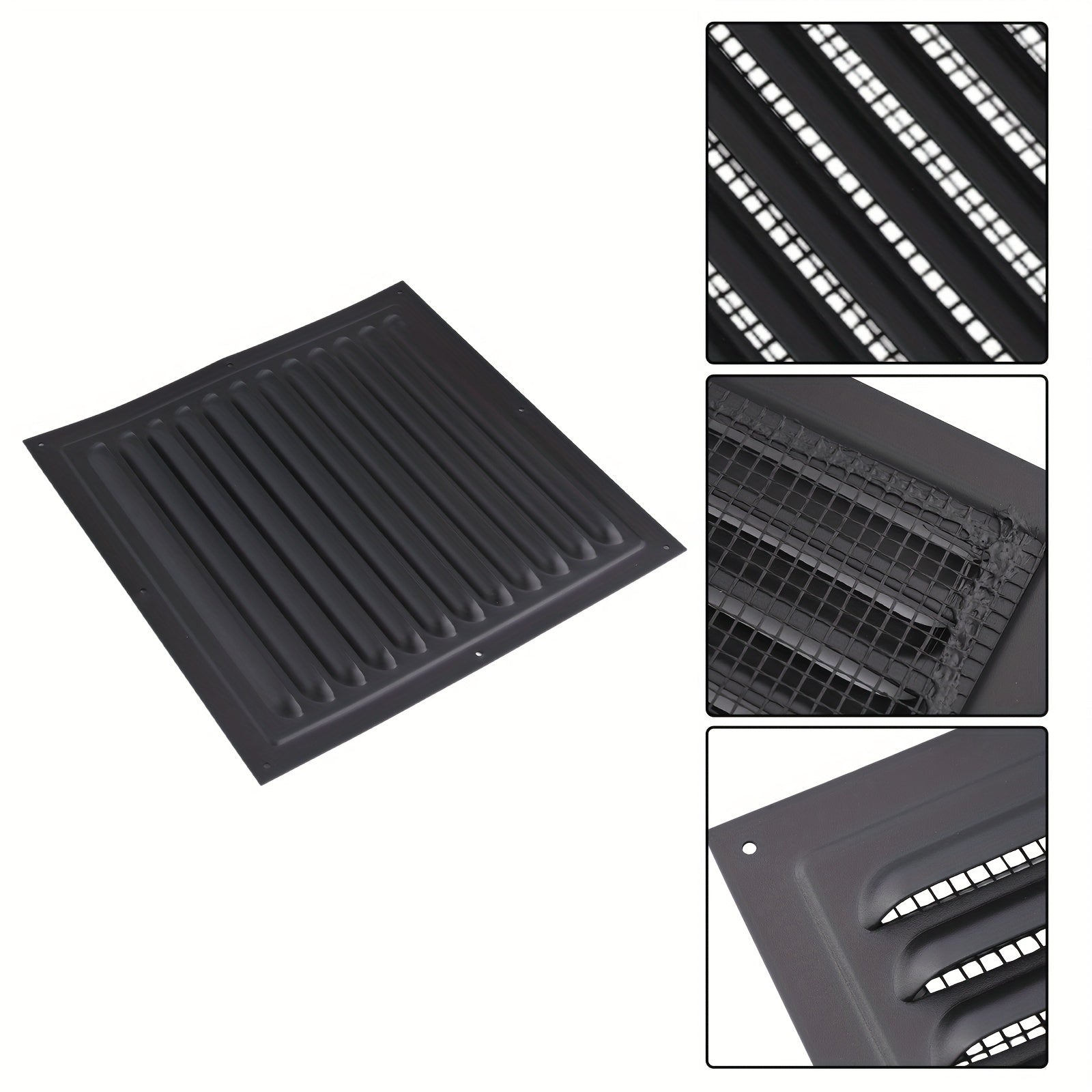 Aluminum Vent Cover 25.4x25.4 cm HVAC Air Circulation Louvered Shutter