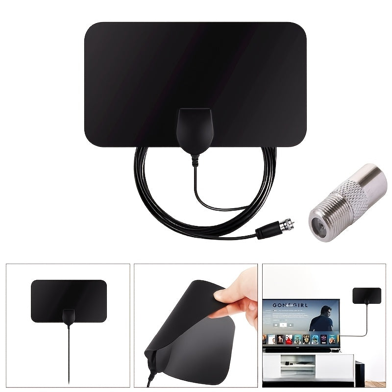 Indoor HD TV Antenna with 50+ Mile Range Signal Booster for 4K and HD Channels