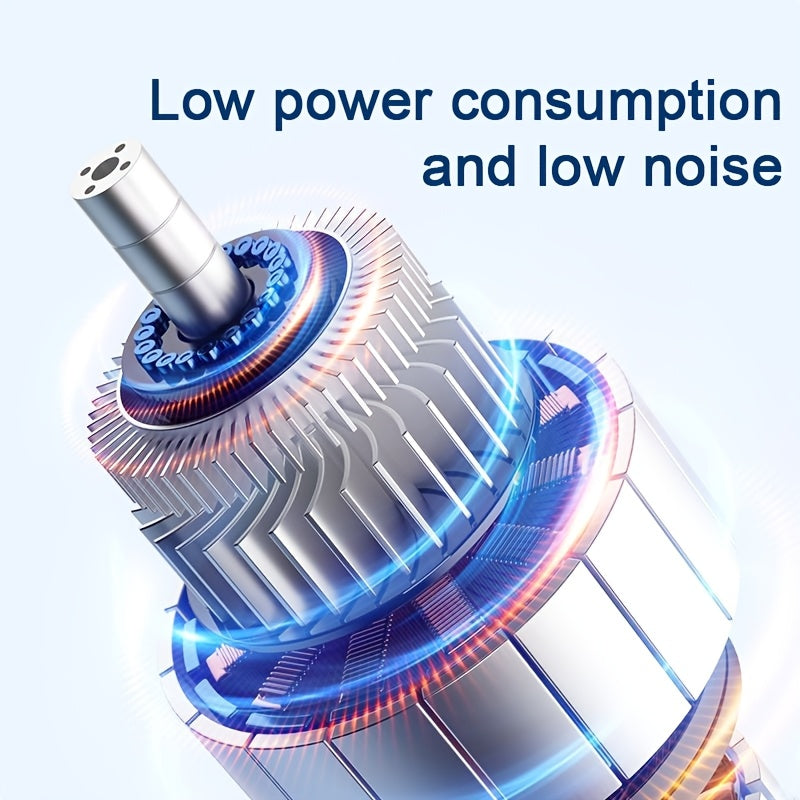 Mini Handheld Fan with LCD Display, USB Rechargeable, Portable, Quiet Operation