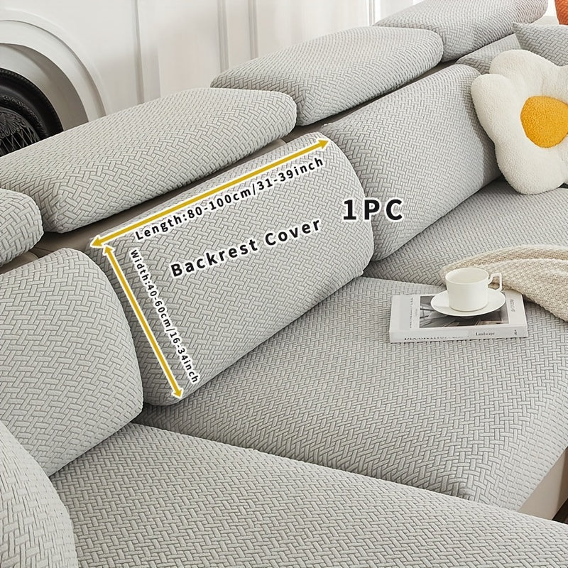 Серый флисовый чехол для дивана, подходящий для всех сезонов, эластичный и защитный для домашнего использования.