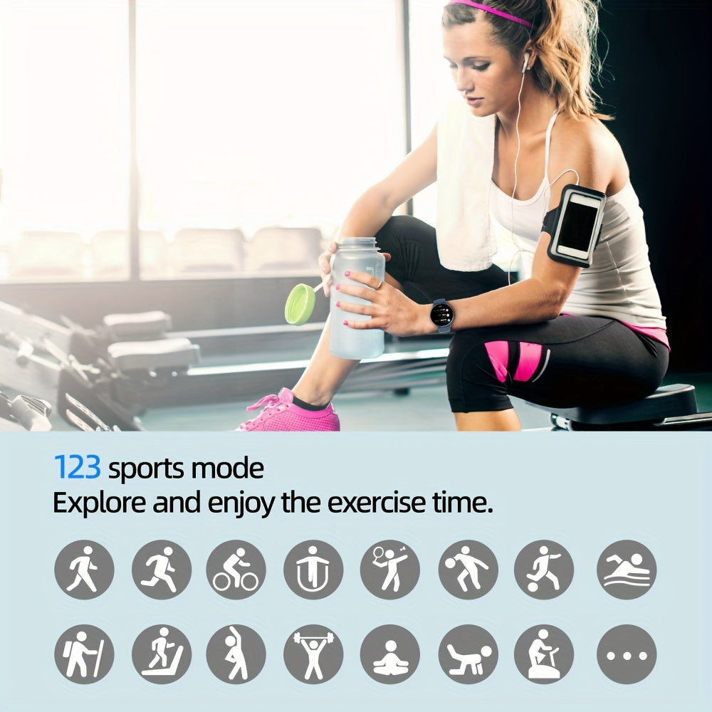 Outdoor Fitness Smartwatch for Men and Women with Touch Screen Call and Fitness Tracking