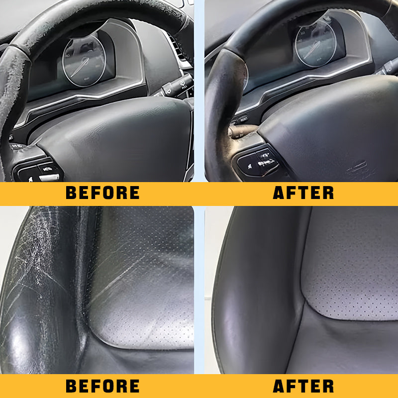 Crema de restauración para interior de coche 40ml Plástico ABS Cuero Salpicadero Negro Brillo de neumáticos