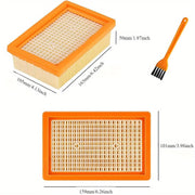 Vakum tozalash uchun 3 ta tekis filtrlash tarmog'i elementlari va kichik cho'tka bilan aksessuarlar