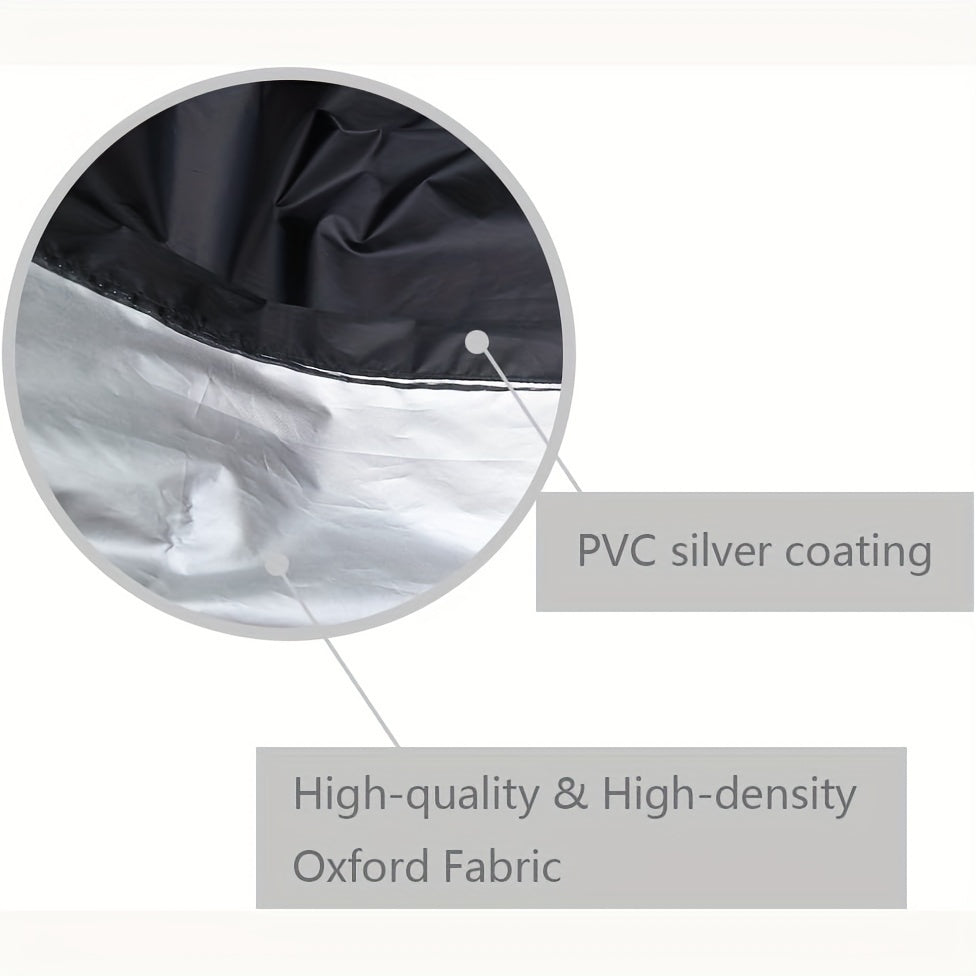 Heavy Duty Black Outdoor Table Cover 210D Oxford Fabric Waterproof Patio Furniture Protector