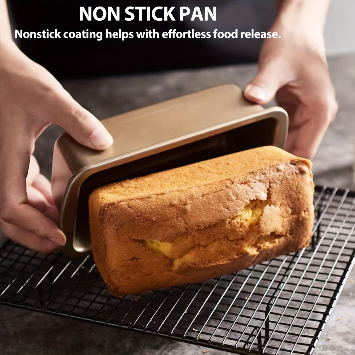 Nonstick Loaf Pan for Baking Bread Cakes and Meatloaf, Rectangular Carbon Steel