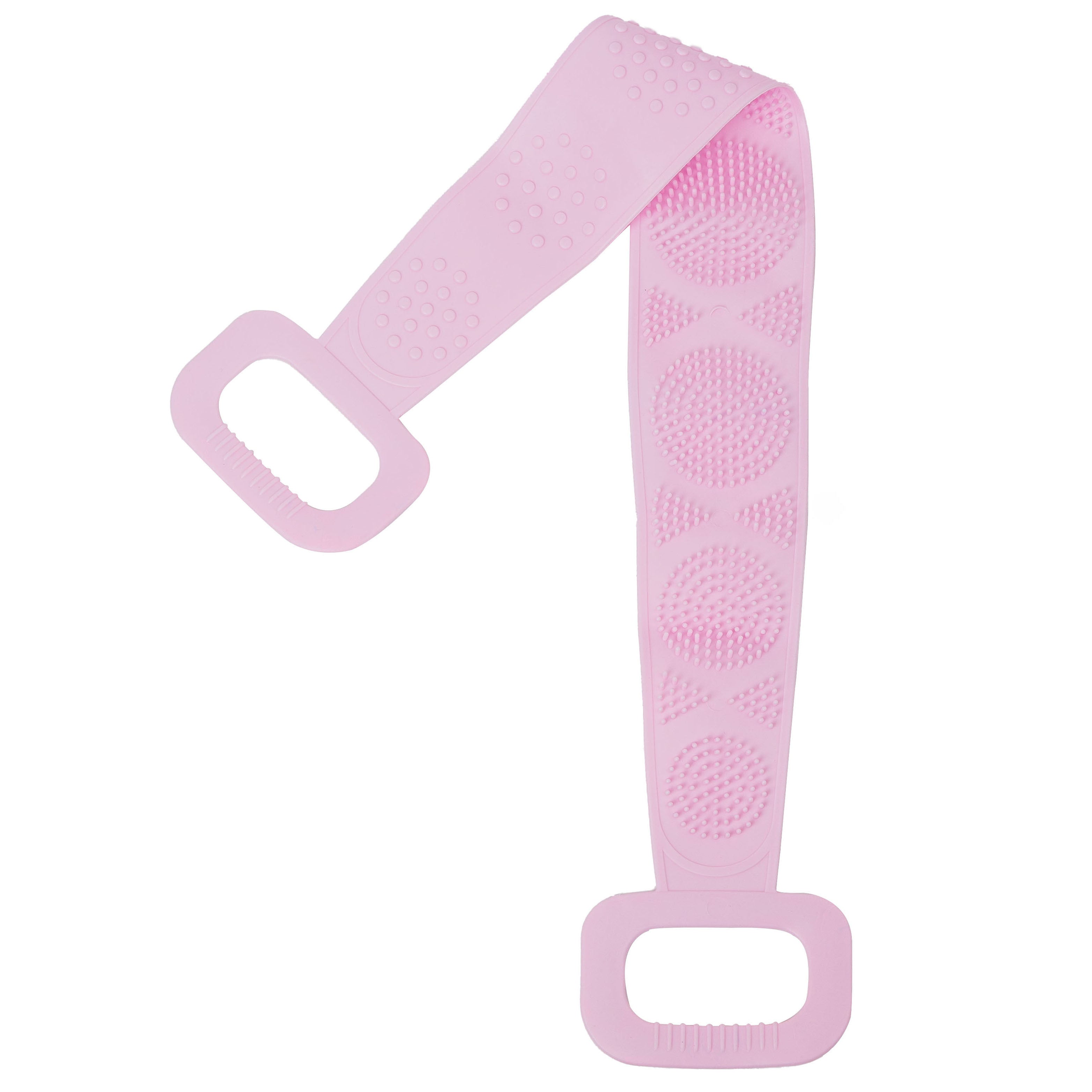 Cepillo de baño de silicona exfoliante con esponja para la ducha y mango largo