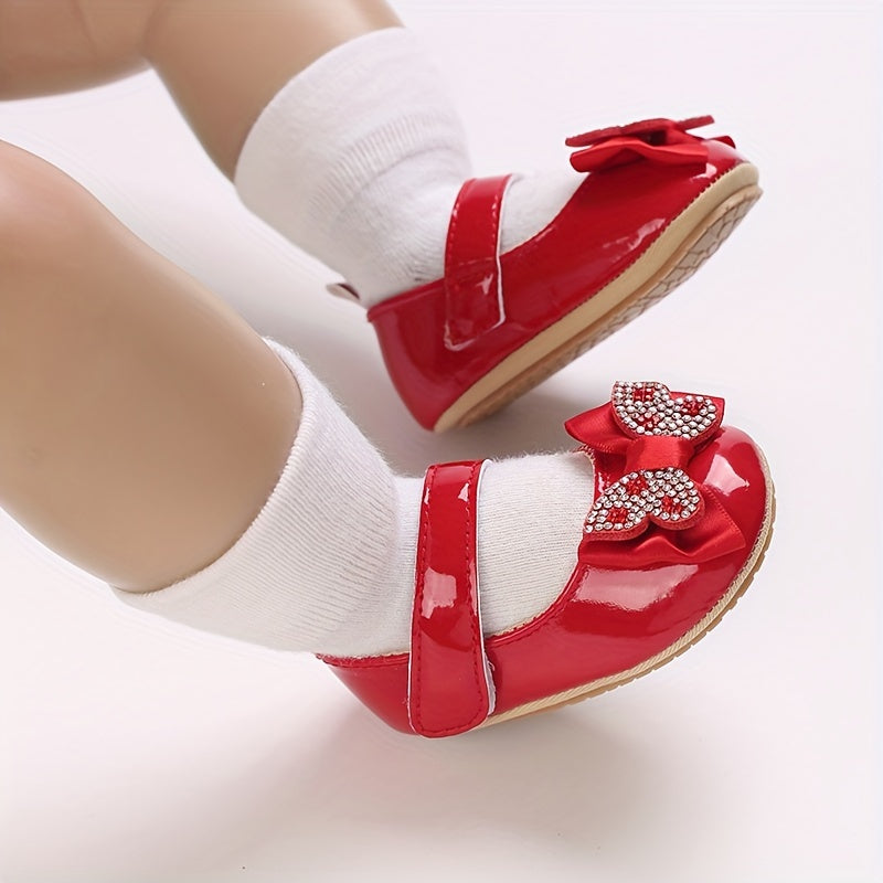 Baby Girls Shoes 0-1 Year Soft Rubber Sole Bow Princess Casual Spring Autumn