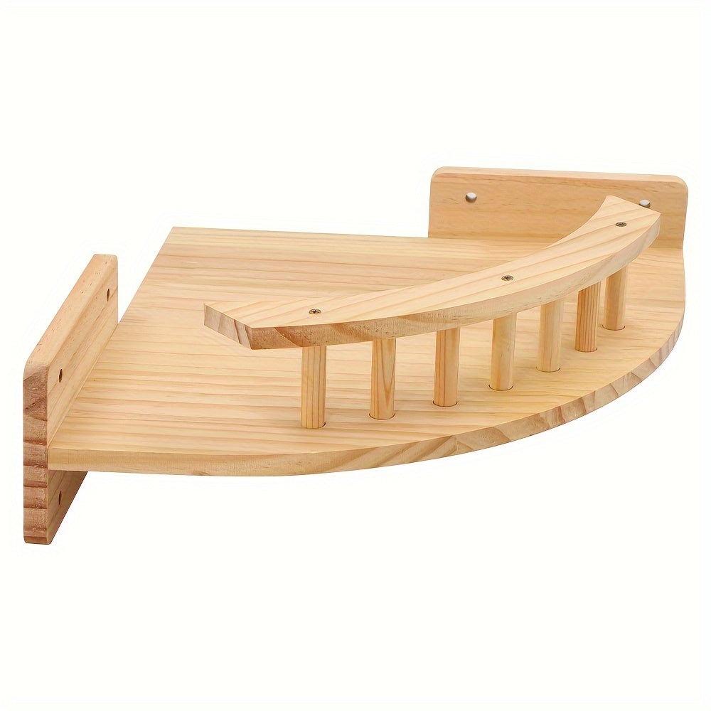 Mushuklar uchun javonlar, yotoq qadamchalari va minor bilan mushuklar uchun devor mebel to'plami