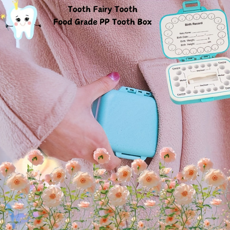Tooth Fairy Keepsake Box Food Grade PP Tooth Holder for Kids Teeth Storage Organizer