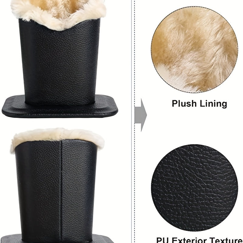 Glasses Holder with Plush Lining and Leather Exterior for Desk or Nightstand
