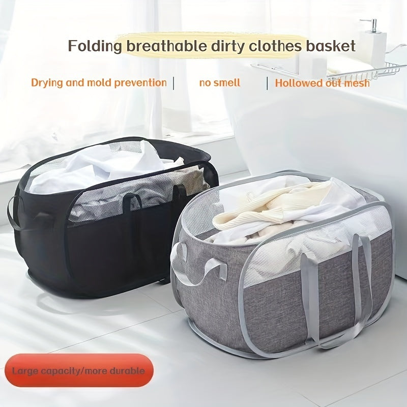 Foldable Oxford Cloth Laundry Basket with 3 Colors for Home Bedroom Dorm Toy Storage