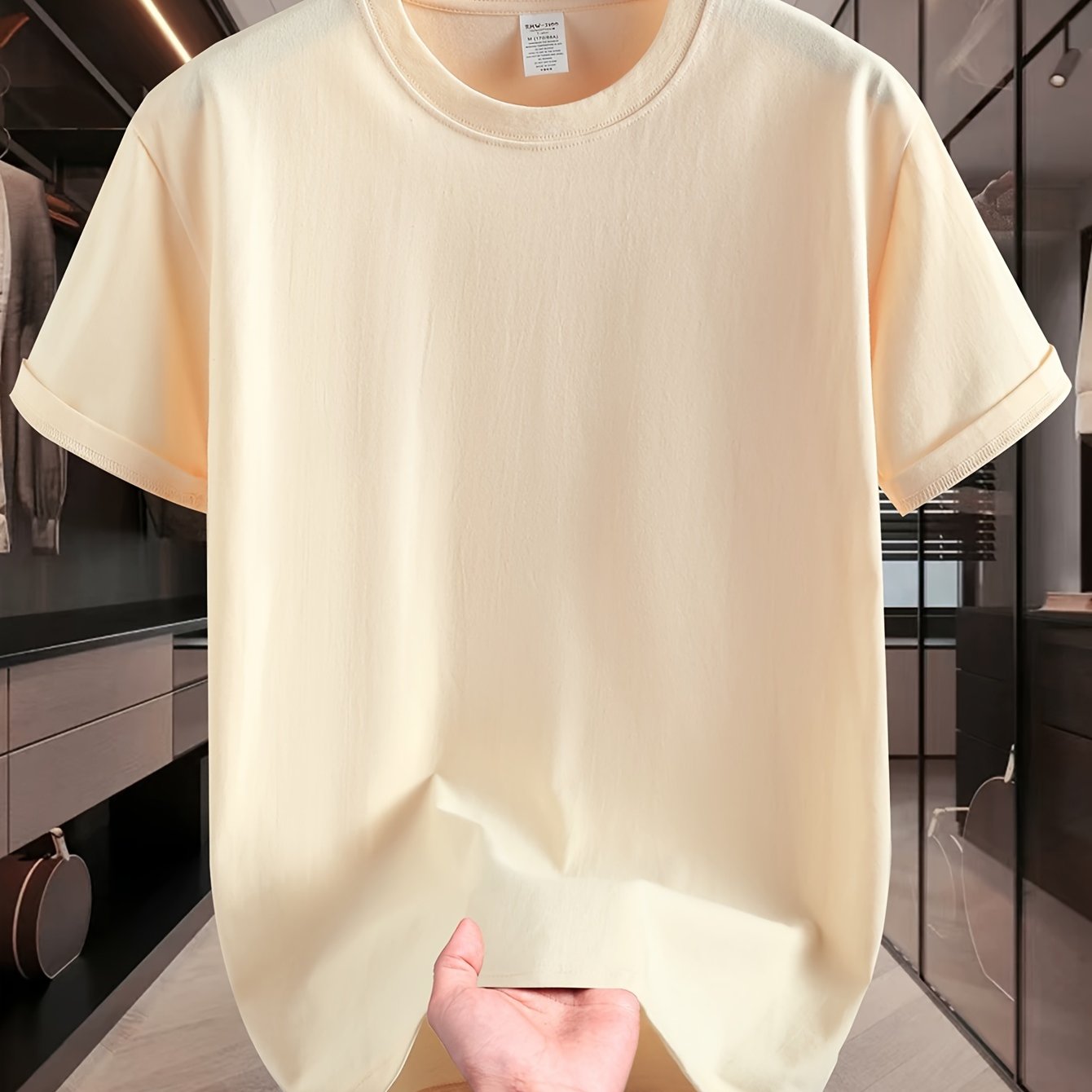 Yozgi ochiq havoda faoliyatlar uchun erkaklar uchun 100% paxtadan tayyorlangan tekis futbolka.