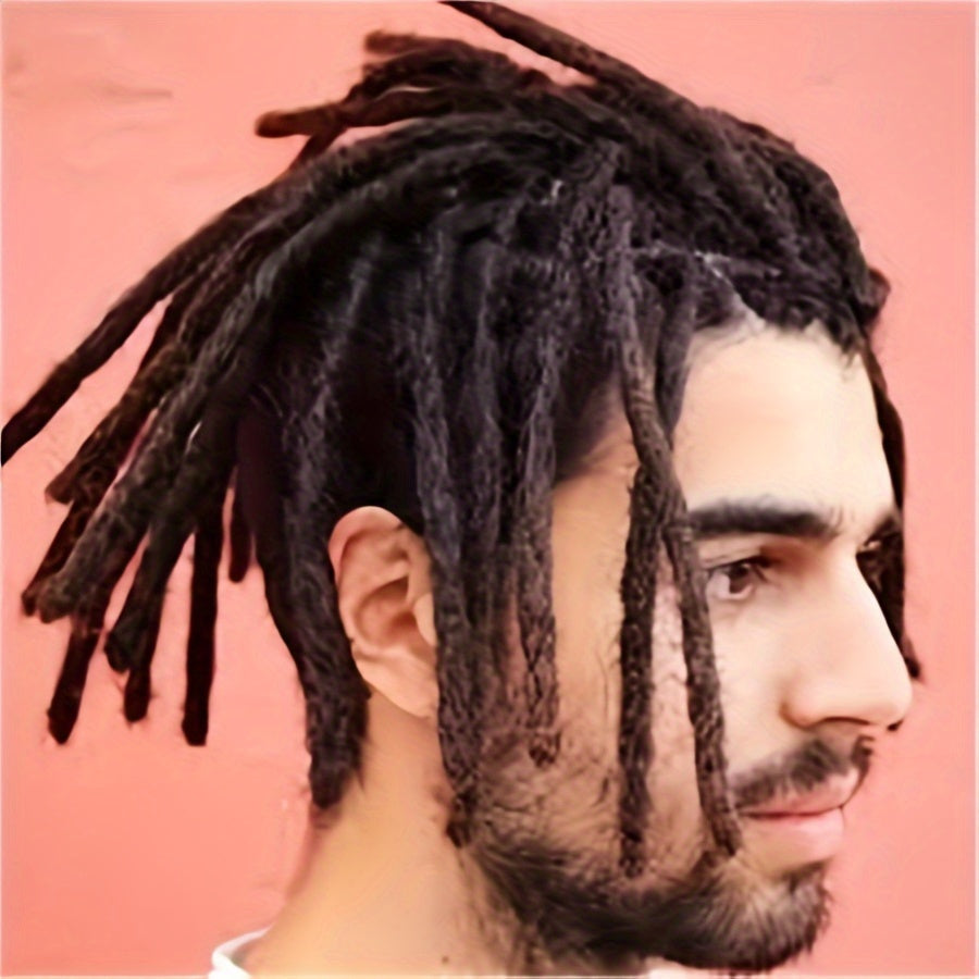 Qora Dreadlocks soch kengaytmalari 27.94cm Sun'iy crochet dreadlocks erkaklar uchun