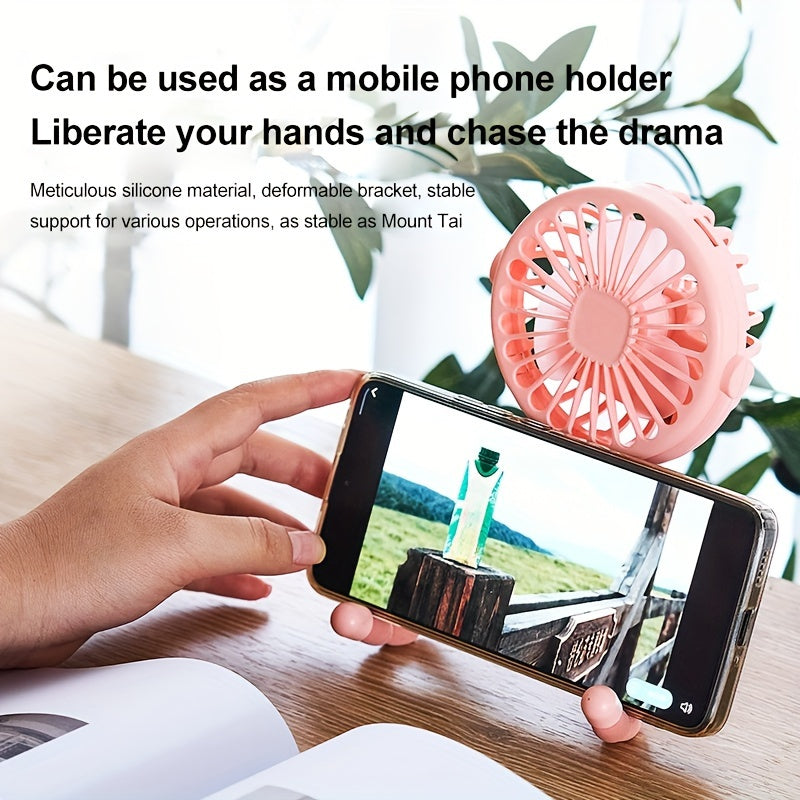 Portable Handheld Octopus Clip Fan USB Rechargeable Indoor Outdoor