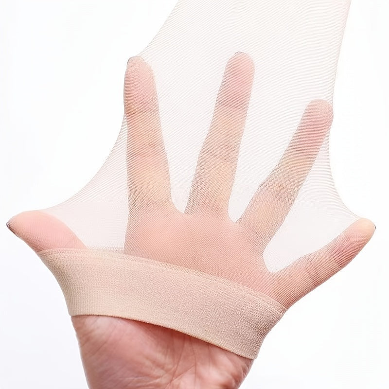 Women's Mid-Calf Socks 5 Pairs Sheer Nylon Elastane Elegant Comfortable