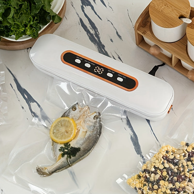 80kpa Vacuum Sealer LCD displey va Aqlli tugmalar bilan - Oziq-ovqat saqlash muddatini uzaytiradi, 4 rejim, Tashqi ovqat ovqat ovqatlanish va oshxona uchun ideal, Oq va Yengil yashil variantlar