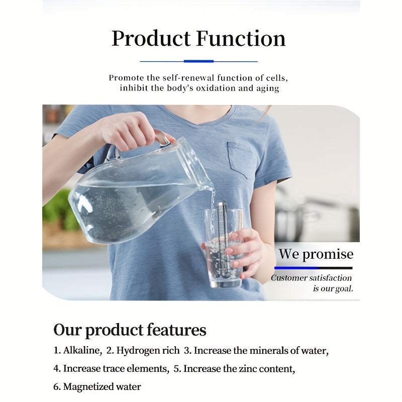 Stainless Steel Water Filter Stick Portable Hydrogen Mineral Energy Ionizer