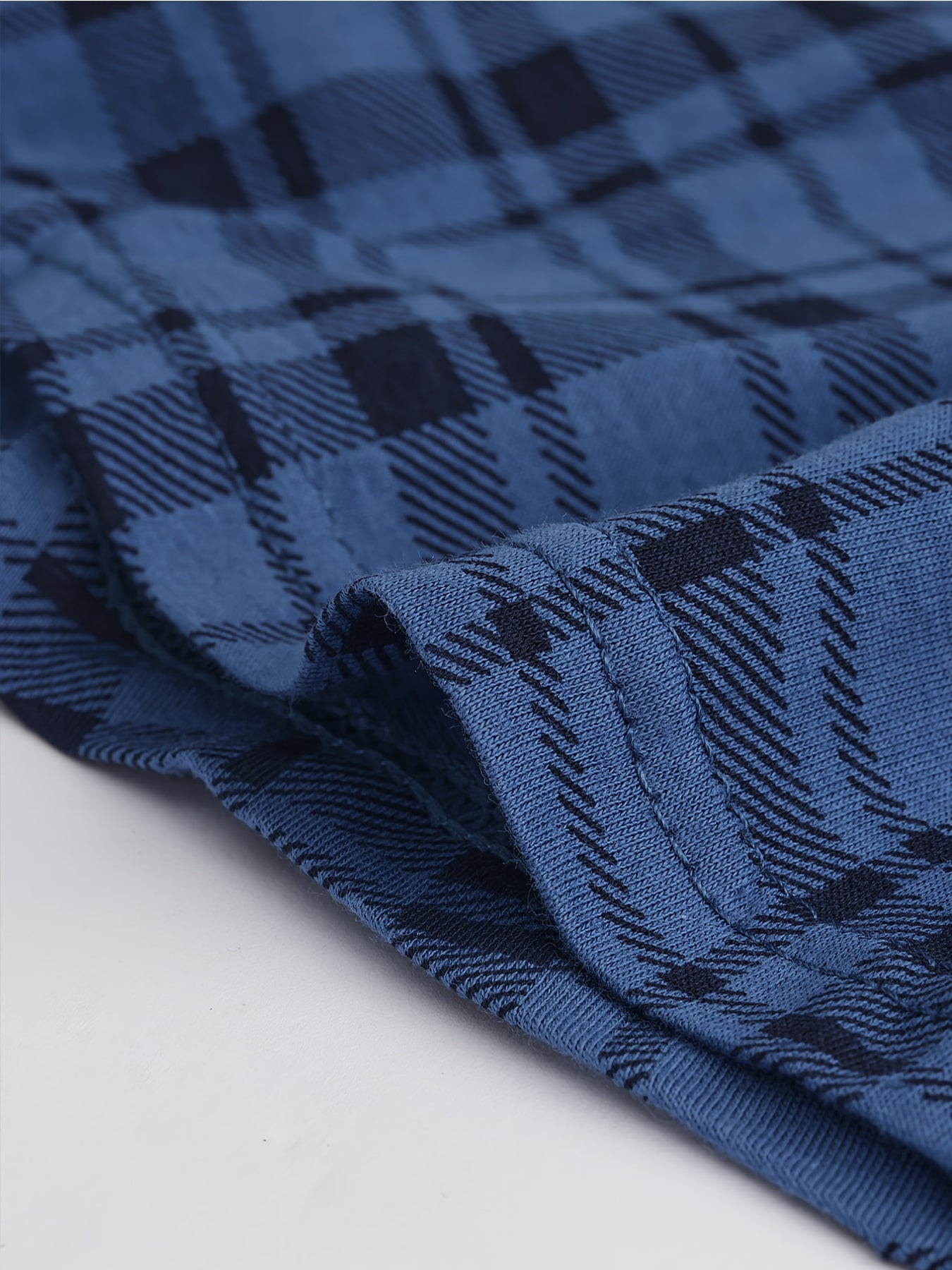 Men's Cotton Pajama Pants High Waist Loose Fit Plaid Casual