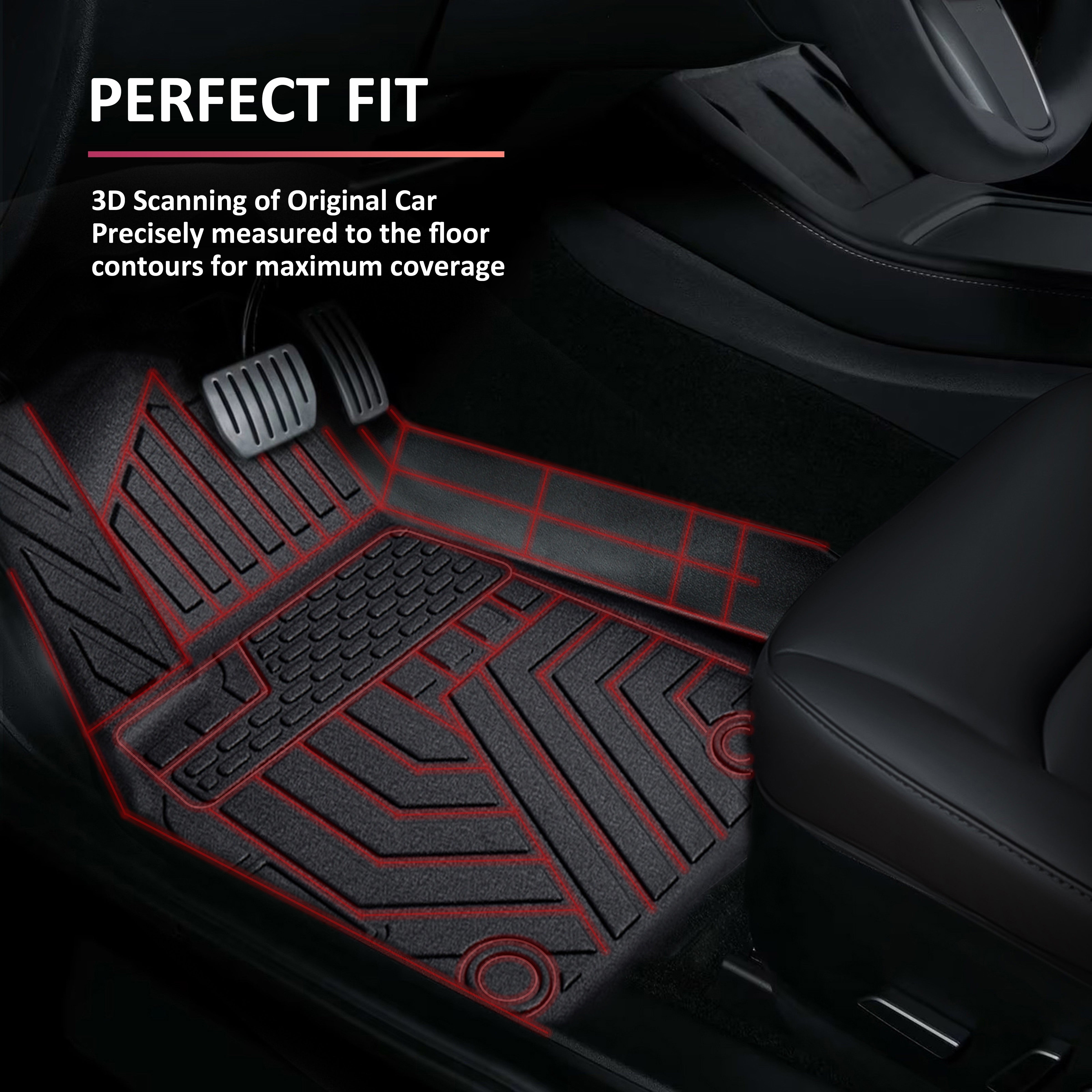 All-Weather Floor Mats for Tesla Model Y Heavy Duty Full Coverage