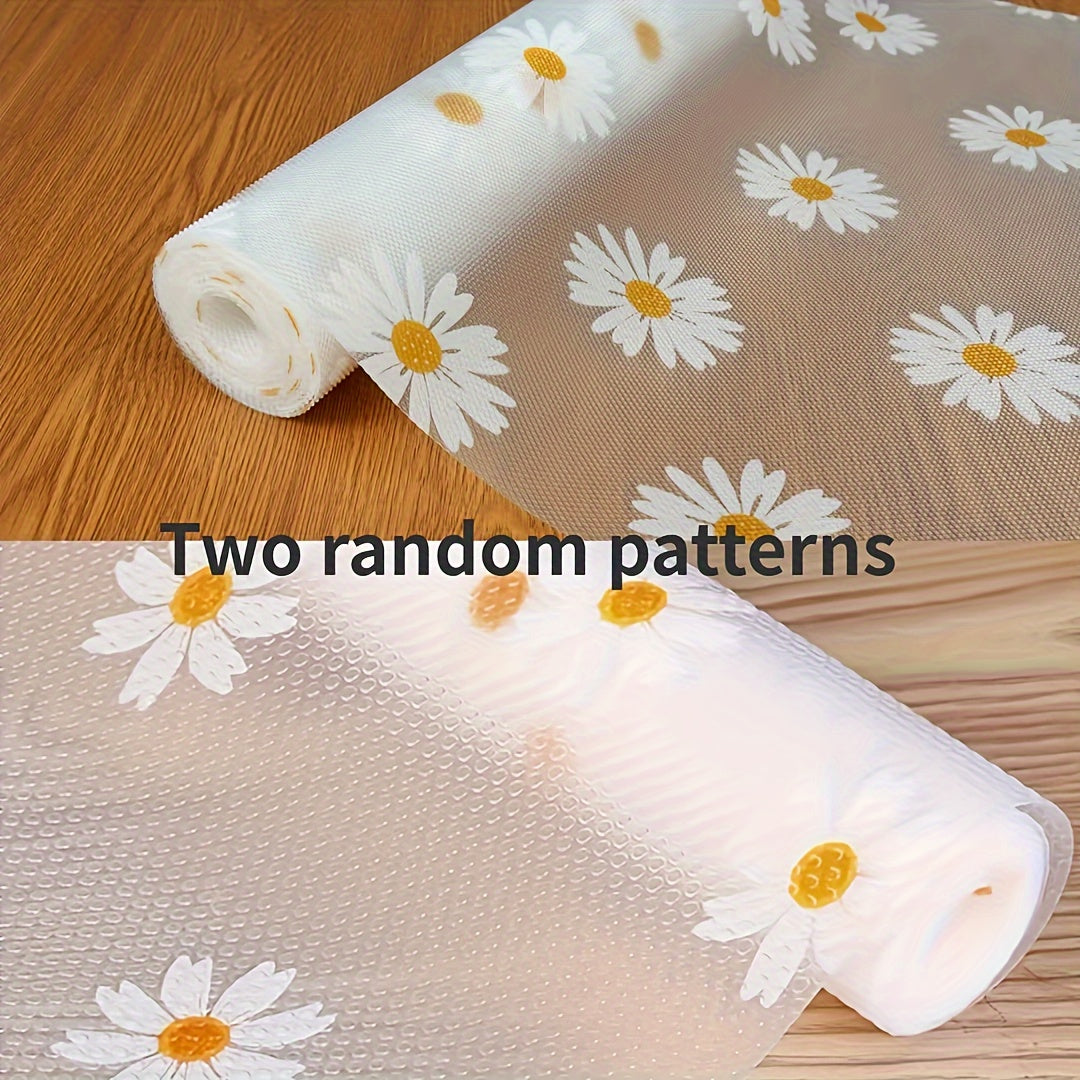 Daisy Design Non-Slip Plastic Shelf Liner Roll for Kitchen Cabinets Easy to Clean