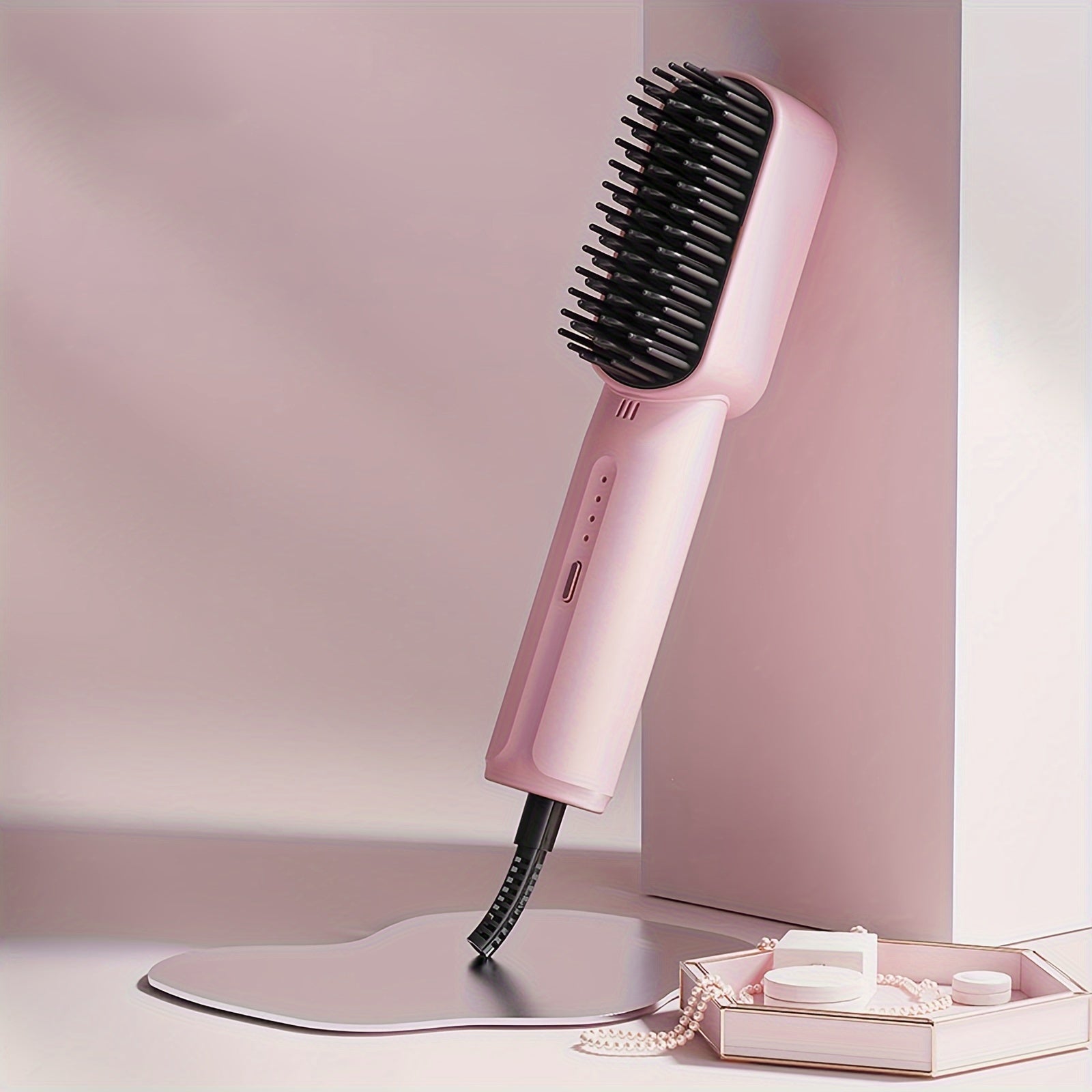 GENAI Portativ Soch Tizgich Tarak - Tez Isitish, Salbiy Ion Texnologiyasi, Barcha Soch Turlari, Sayohat Uchun Qulay