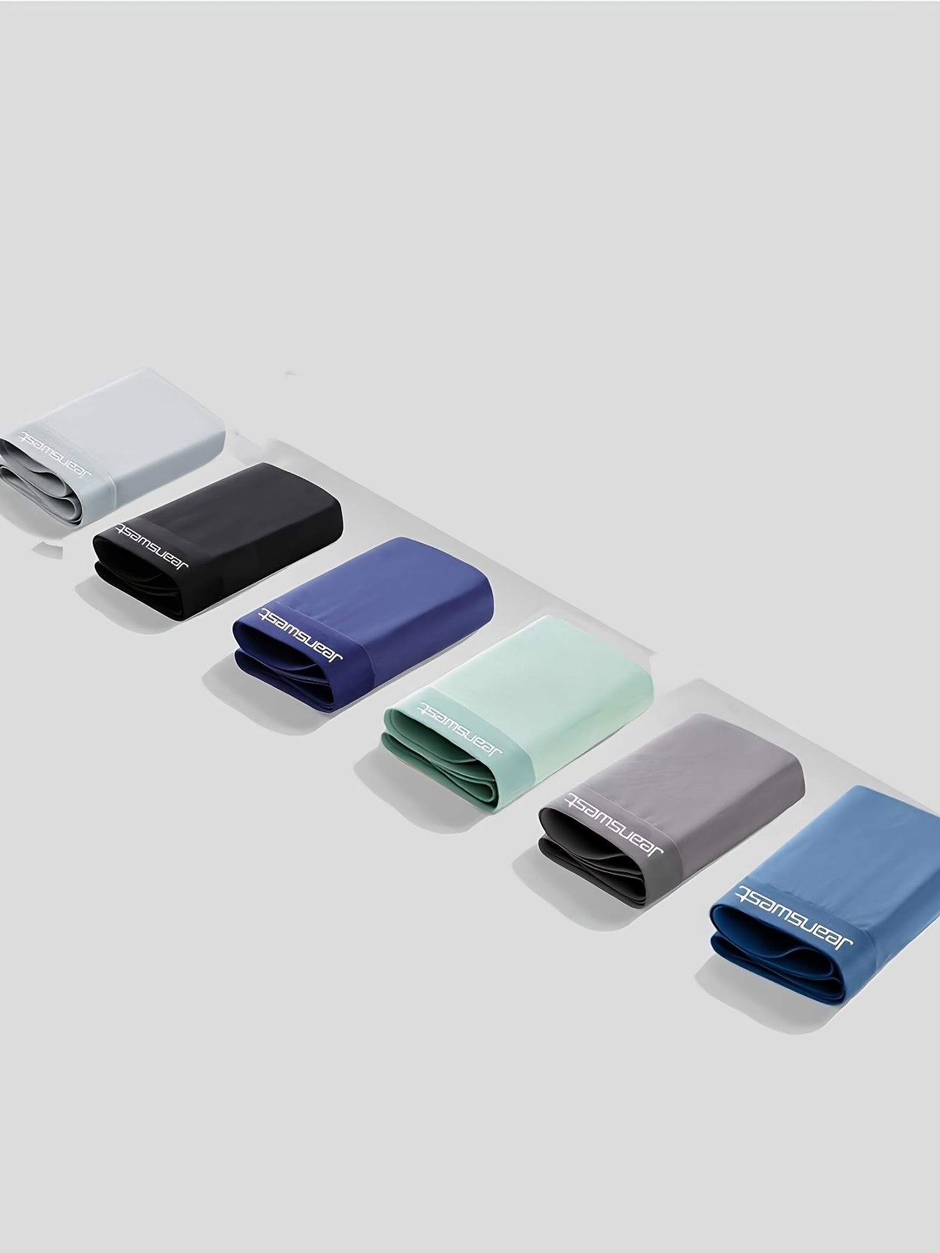 Men's Boxer Briefs 6 Pack Solid Color Letter Waistband Polyester Elastane Comfortable Underwear