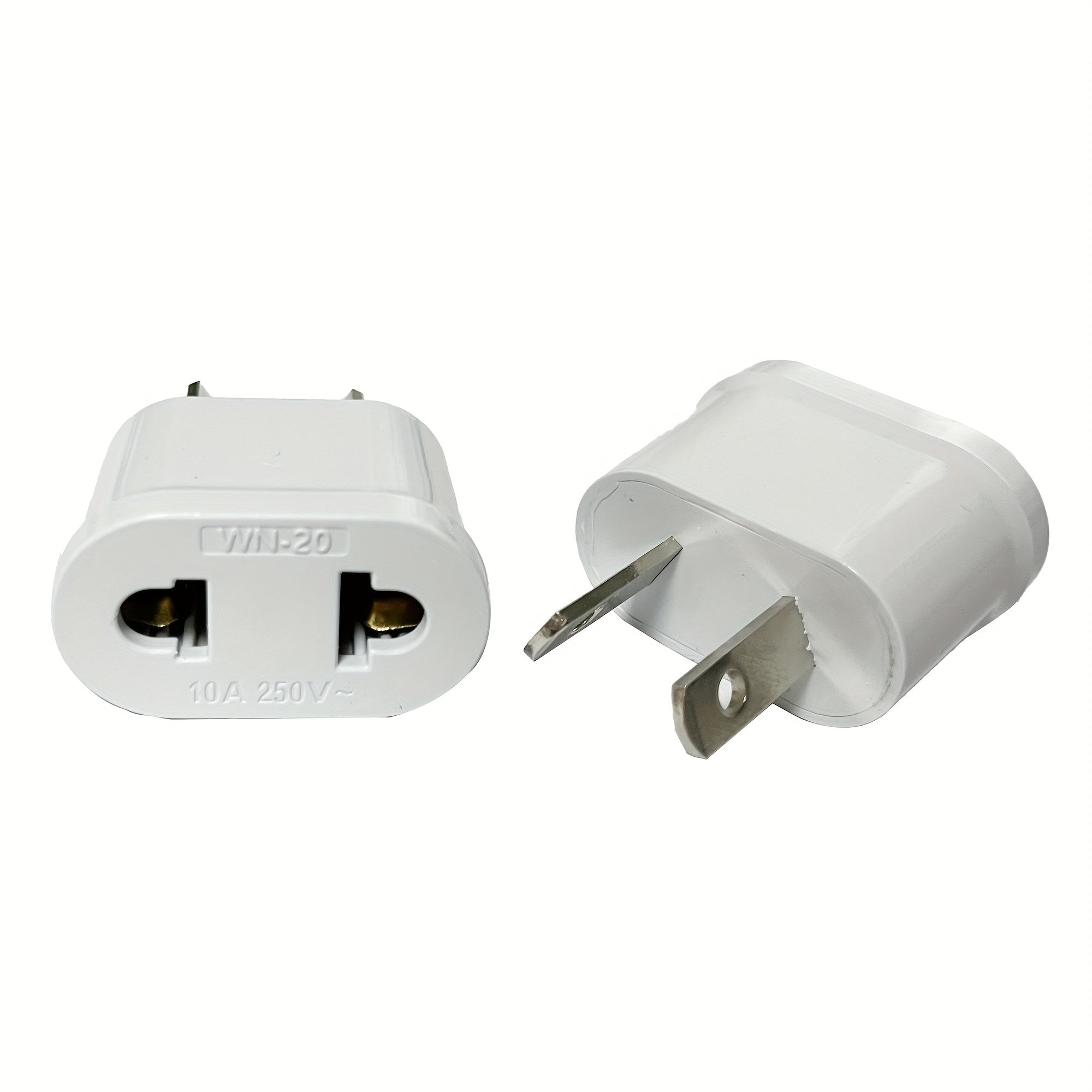 Adaptador de corriente de viaje blanco con enchufe de 8 pines para EE. UU. y UE, cobre puro, estándar australiano/nz